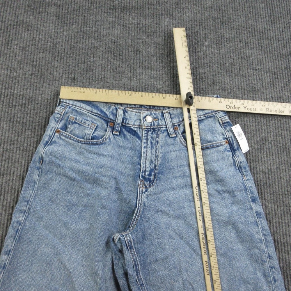 Old Navy Jeans Womens 2 Petite Blue Baggy Wide-Leg High Rise Denim 28x28.5* NWT - Picture 2 of 16